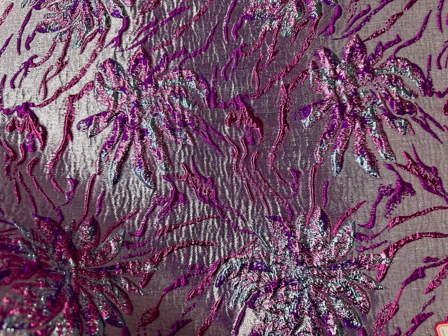LAVENDER PINK Floral Brocade Fabric (60 in.) Sold By The Yard