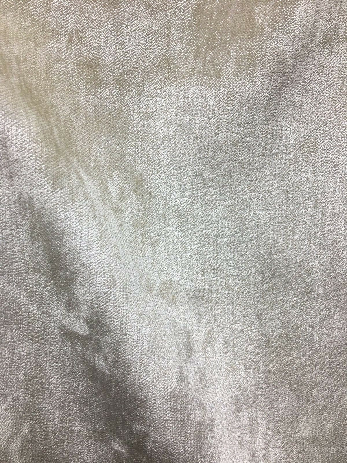 IVORY Solid Chenille Velvet Upholstery Drapery Fabric (56 in.) Sold By The Yard