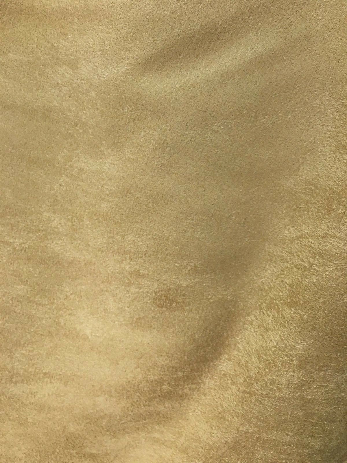 TAN Solid Faux Suede Upholstery Drapery Fabric (54 in.) Sold By The Yard