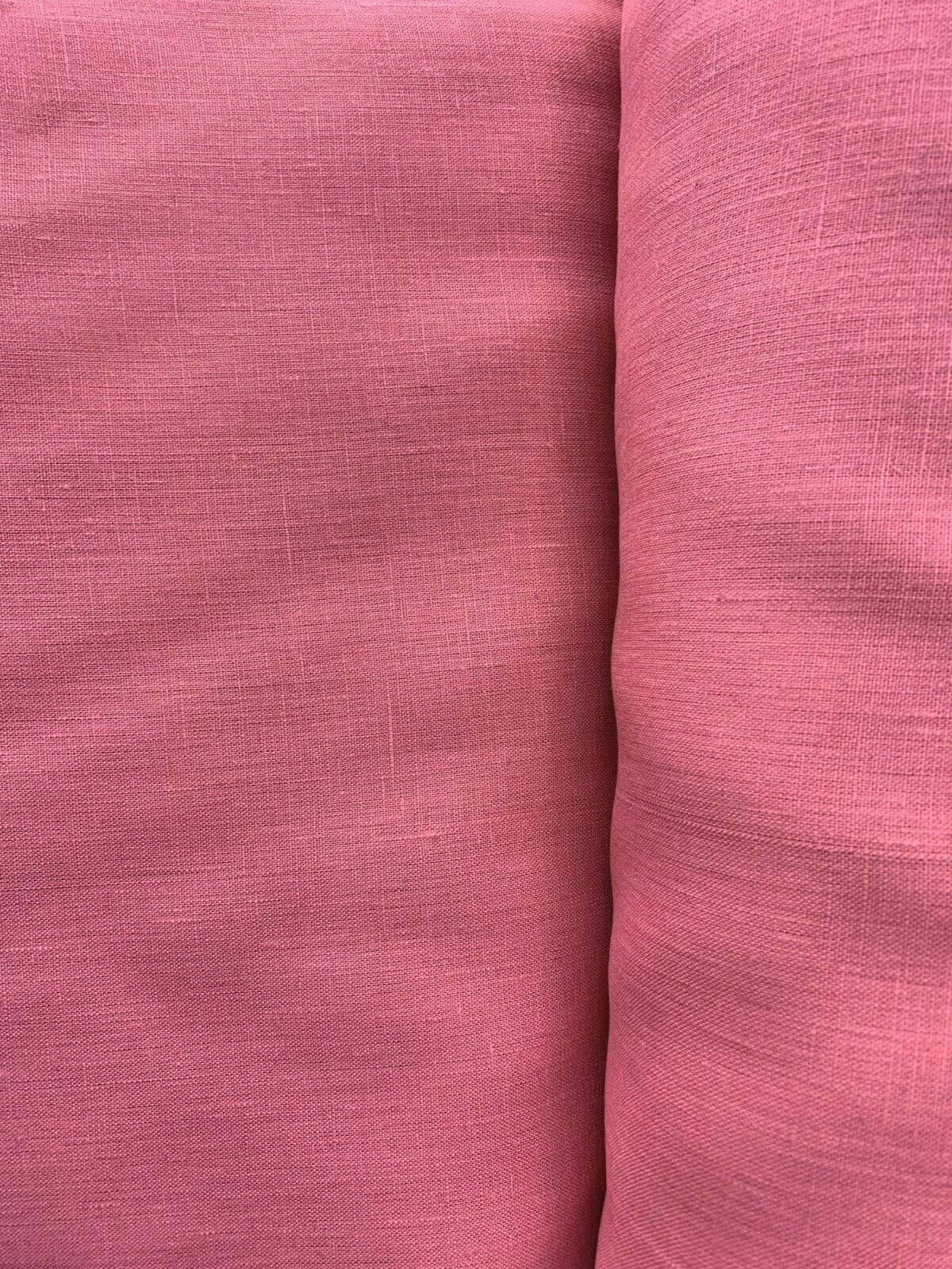 CORAL PINK 100% Linen Fabric (60 in.) Sold By The Yard