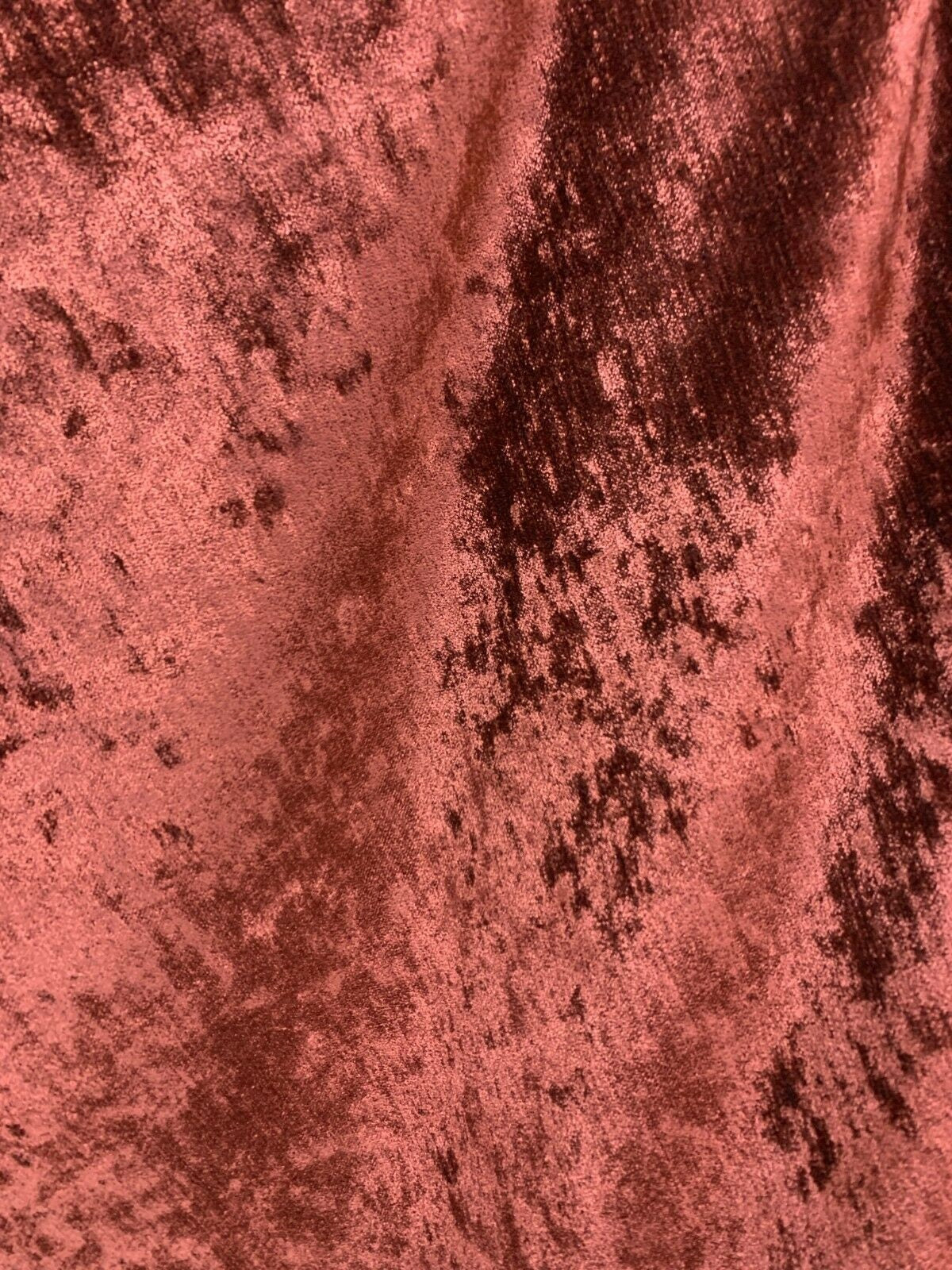 COPPER RED Solid Chenille Velvet Upholstery Drapery Fabric (56 in.) Sold By The Yard