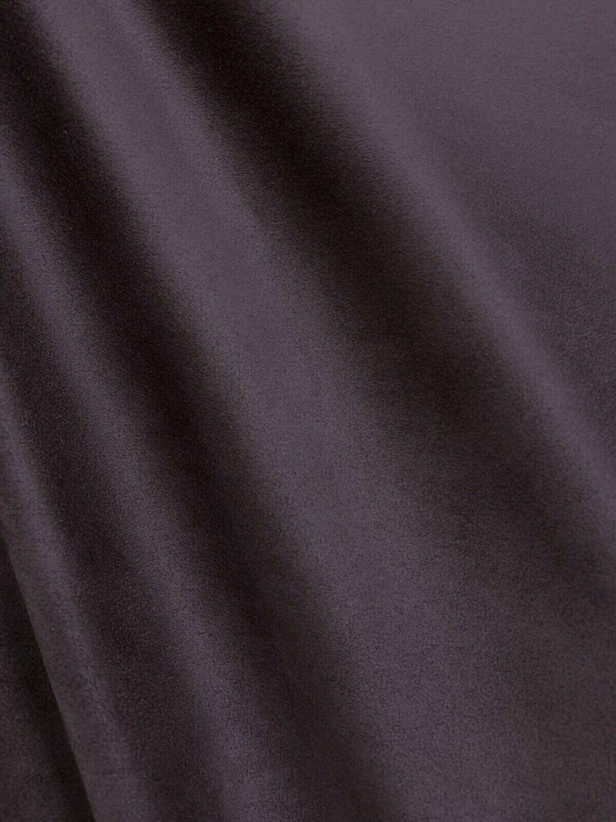 DARK LILAC Solid Faux Suede Upholstery Drapery Fabric (54 in.) Sold By The Yard