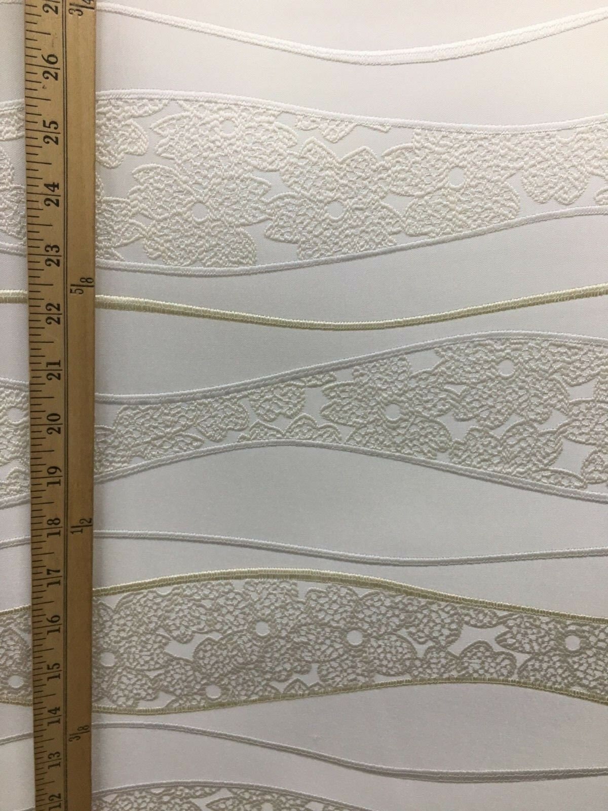 MILK WHITE IVORY Floral Brocade Upholstery Drapery Fabric (54 in.) Sold By The Yard