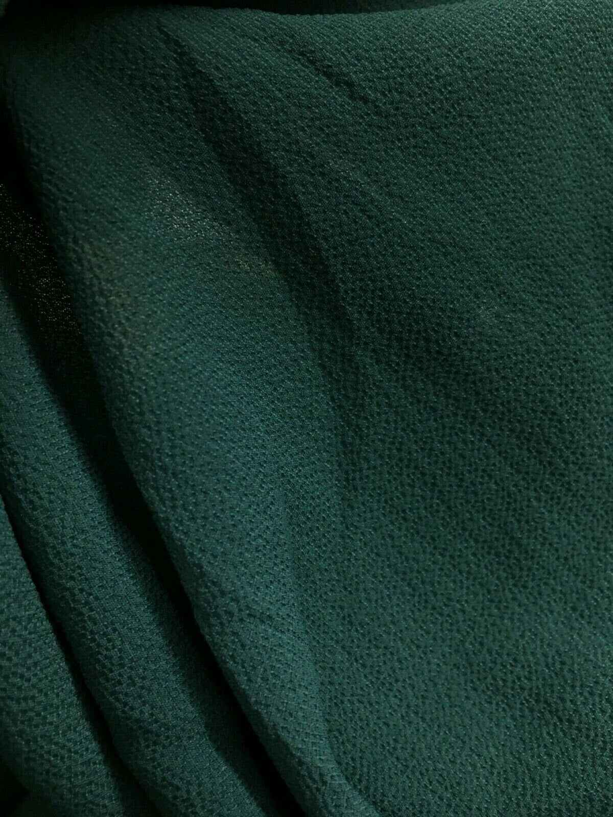 TEAL GREEN Bubble Crepe Georgette Fabric (60 in.) Sold By The Yard