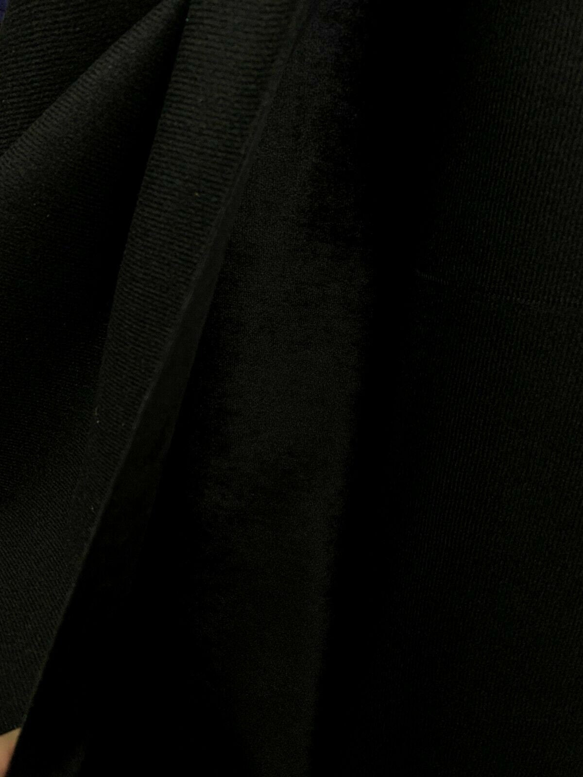 BLACK Soft Upholstery Drapery Velvet Fabric (56 in.) Sold By The Yard
