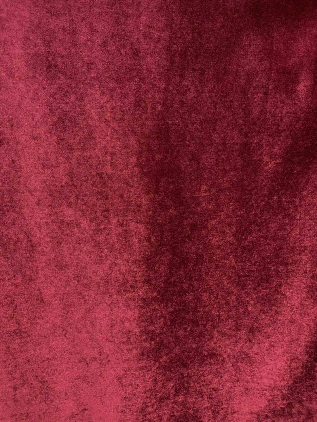 DEEP RED Soft Upholstery Drapery Velvet Fabric (56 in.) Sold By The Yard