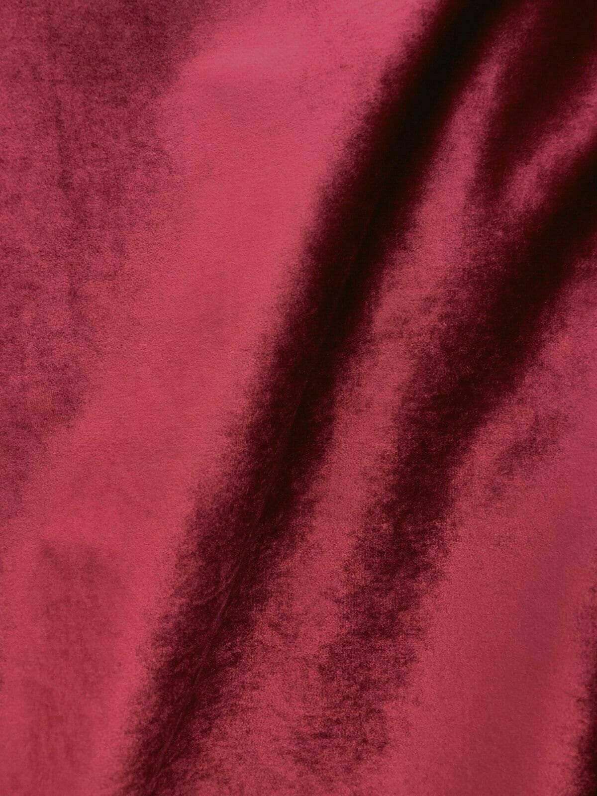 DEEP RED Soft Upholstery Drapery Velvet Fabric (56 in.) Sold By The Yard