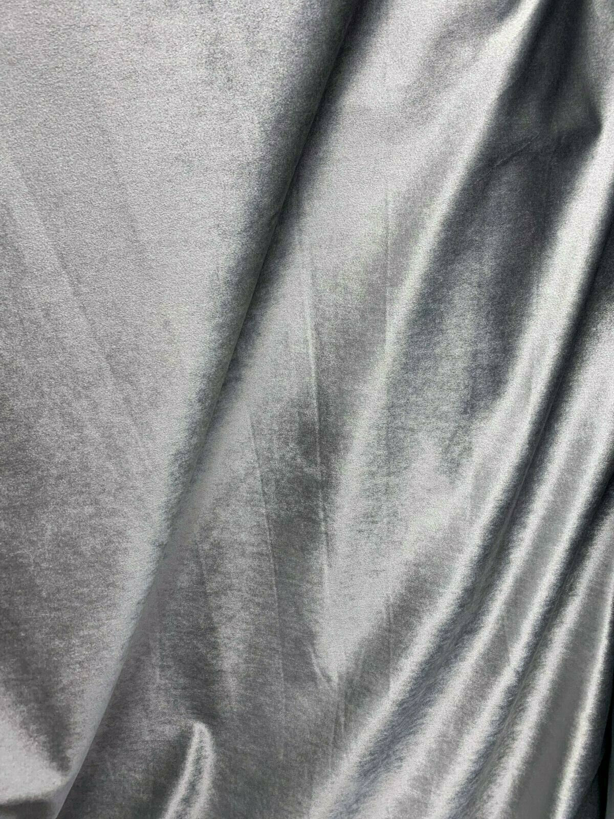 SPACE GRAY Soft Upholstery Drapery Velvet Fabric (56 in.) Sold By The Yard