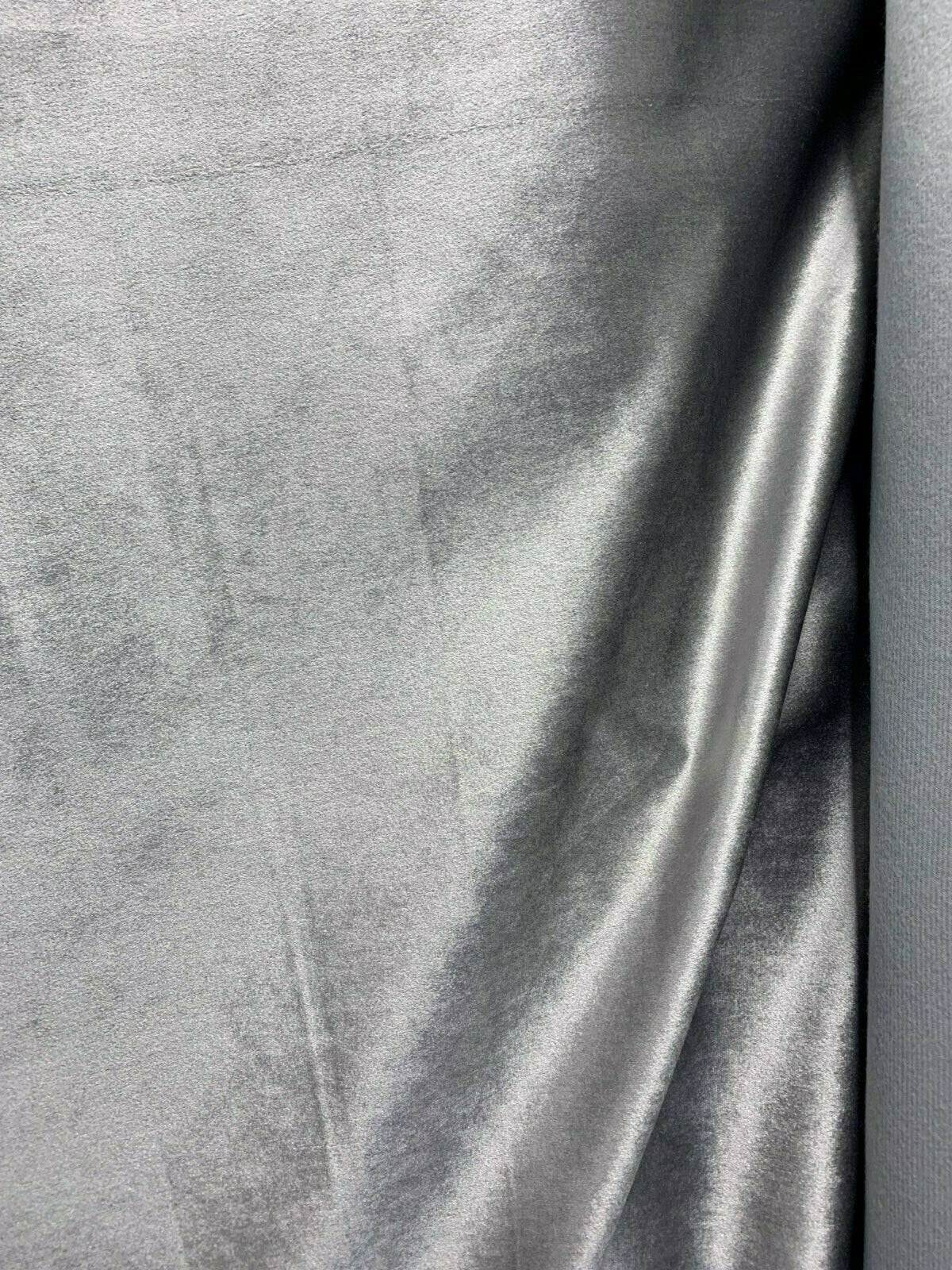 SPACE GRAY Soft Upholstery Drapery Velvet Fabric (56 in.) Sold By The Yard