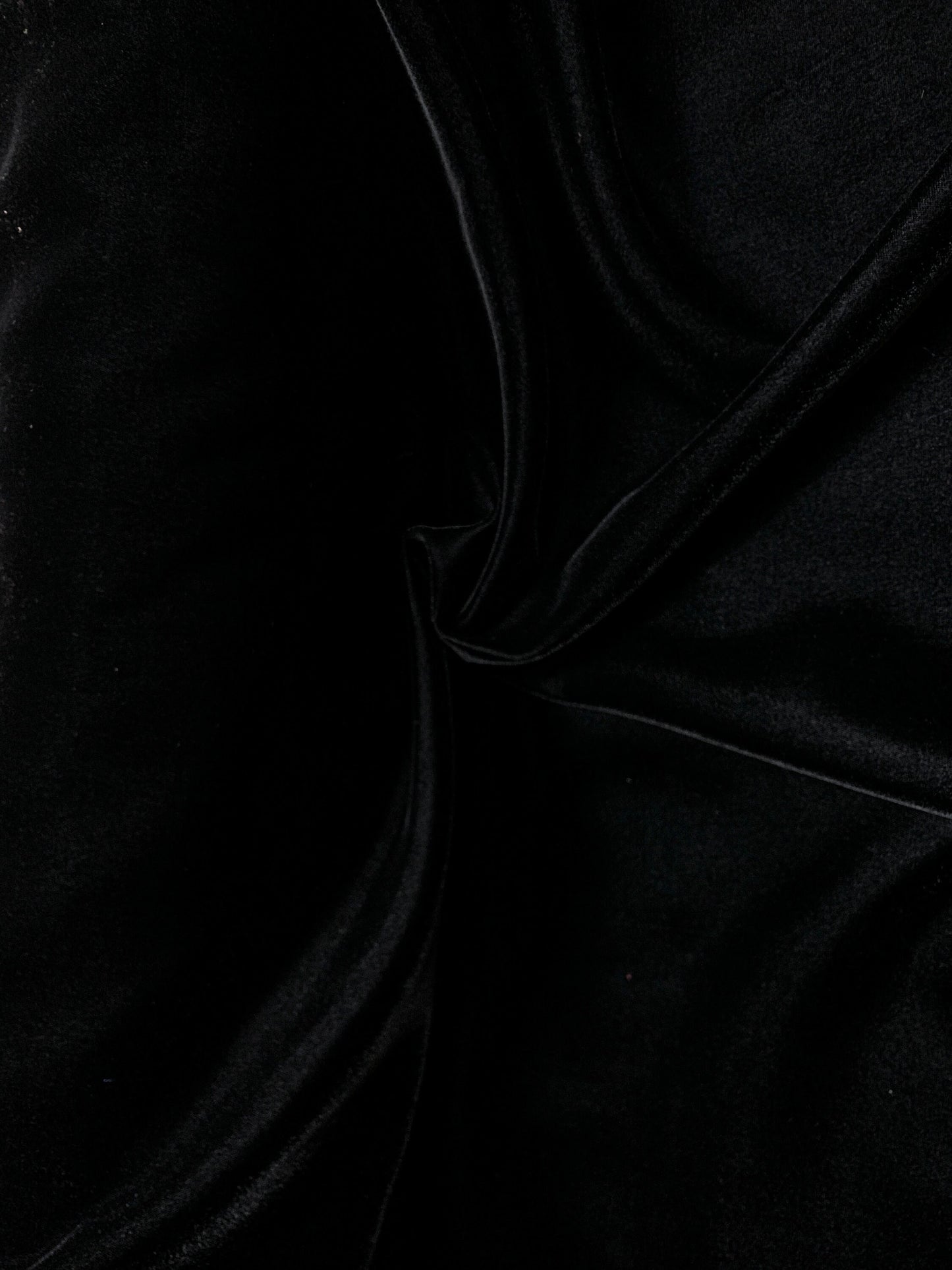 BLACK Solid 100% Polyester Micro Velvet Fabric (45 in.) Sold By The Yard