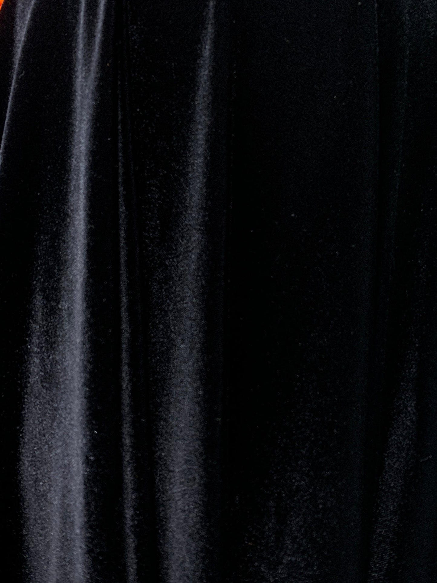 BLACK Polyester Stretch Velvet Fabric (60 in.) Sold By The Yard