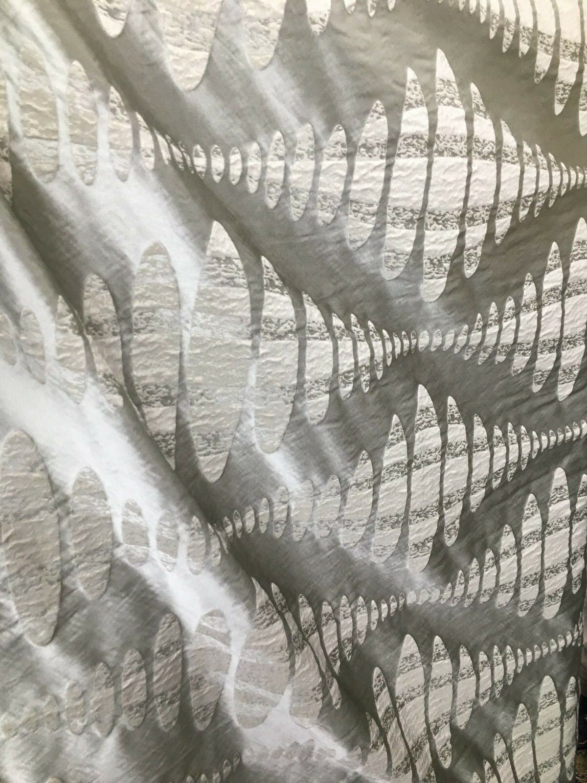 SAGE BEIGE Oval Pattern Brocade Upholstery Drapery Fabric (54 in.) Sold By The Yard
