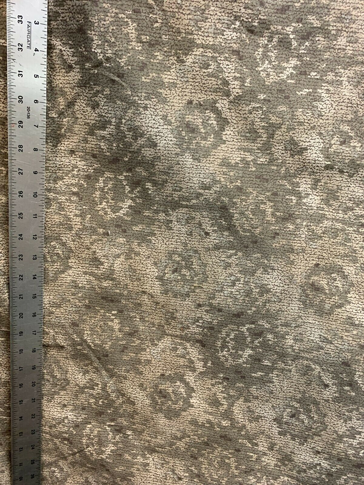 BEIGE GRAY Printed Cotton Upholstery Fabric (54 in.) Sold By The Yard