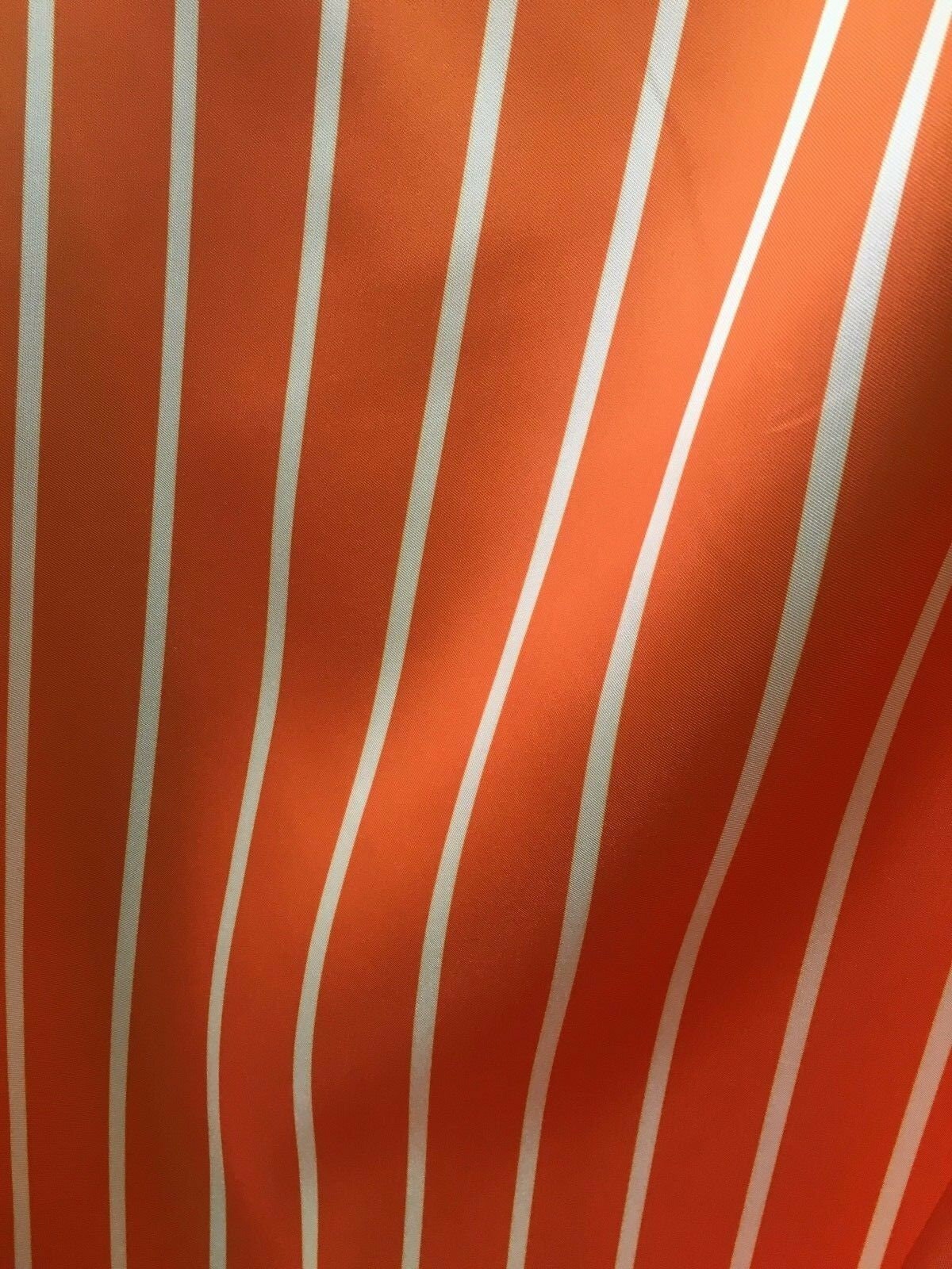 ORANGE IVORY STRIPED Polyester Twill Fabric (60 in.) Sold By The Yard