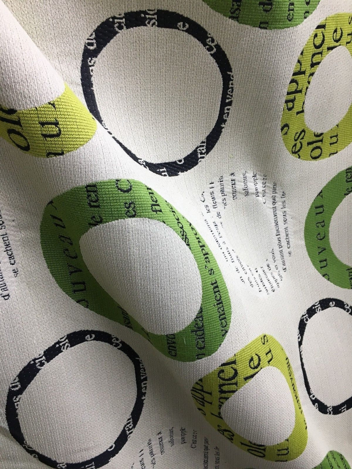 GREEN LIGHT BEIGE Circle French Upholstery Brocade Fabric (54 in.) Sold By The Yard