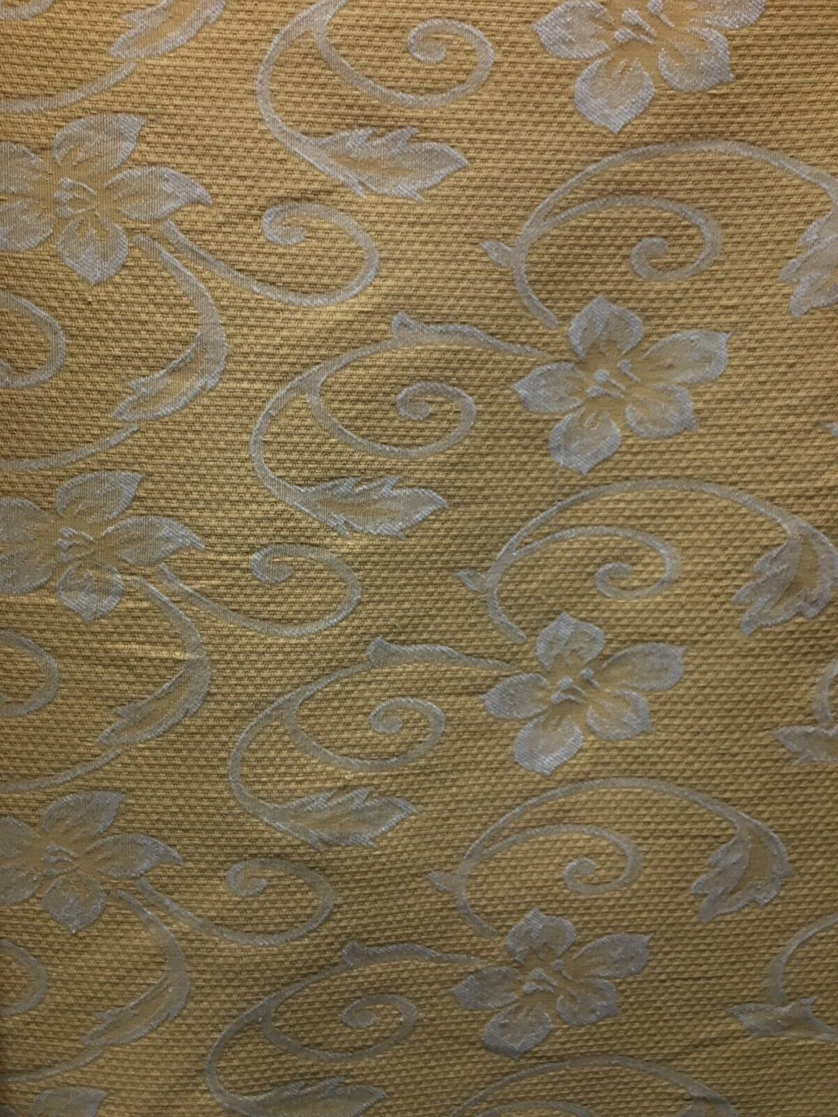ORANGE GOLD Floral Upholstery Brocade Fabric (54 in.) Sold By The Yard