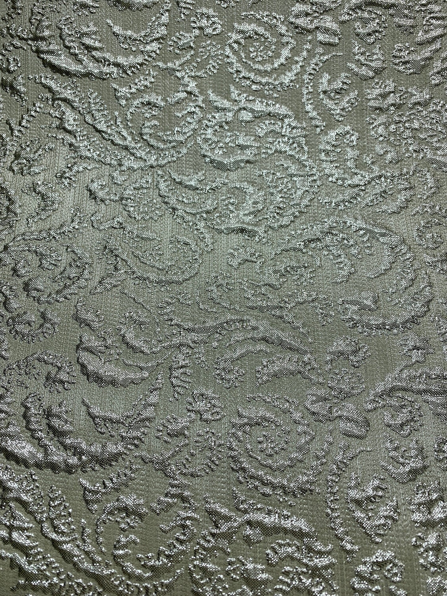 BEIGE SILVER Metallic Brocade Fabric (60 in.) Sold By The Yard