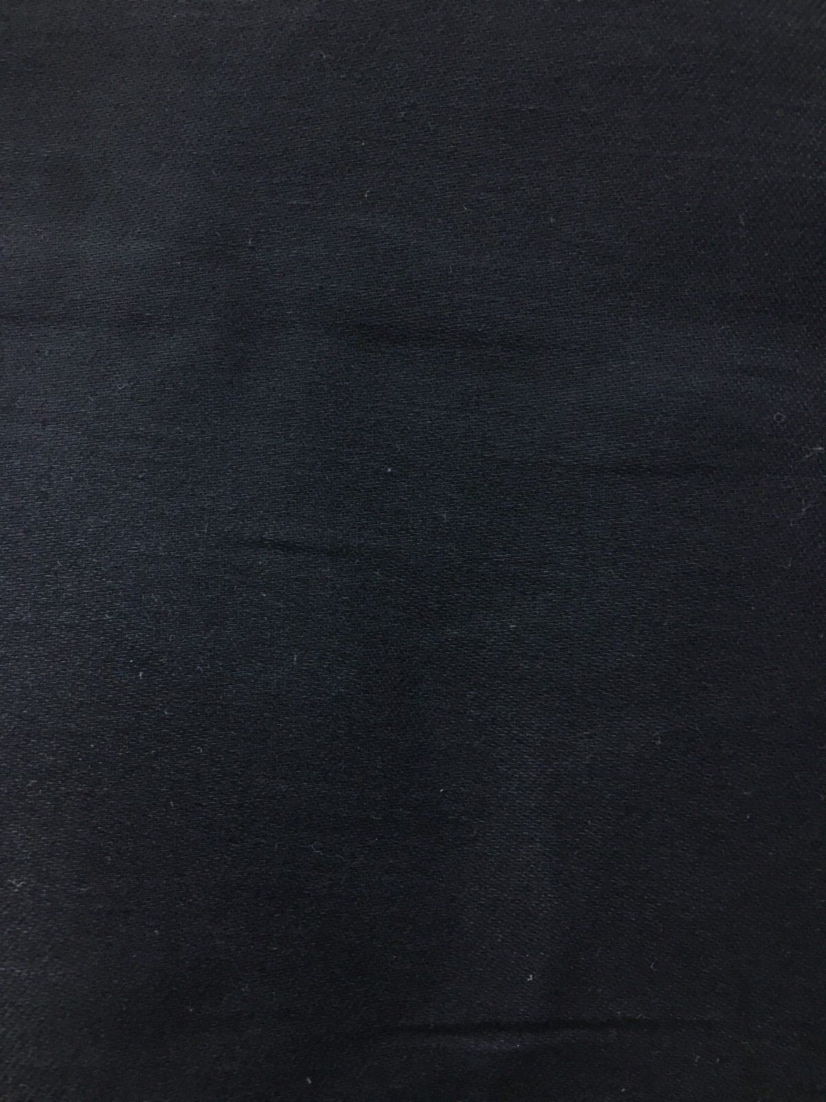 BLACK Medium Weight 100% Cotton Twill Flame Resistant Fabric (60 in.) Sold By The Yard