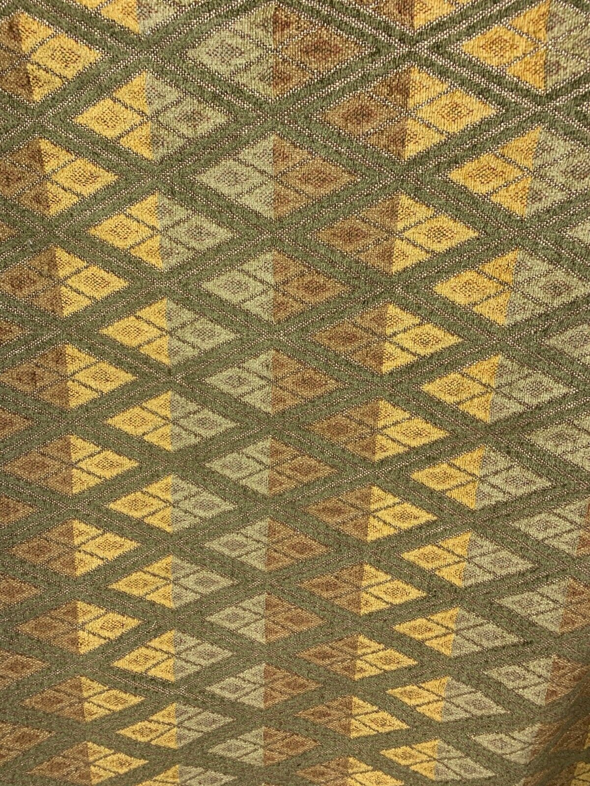 GOLD MULTICOLOR Diamond Chenille Upholstery Fabric (54 in.) Sold By The Yard