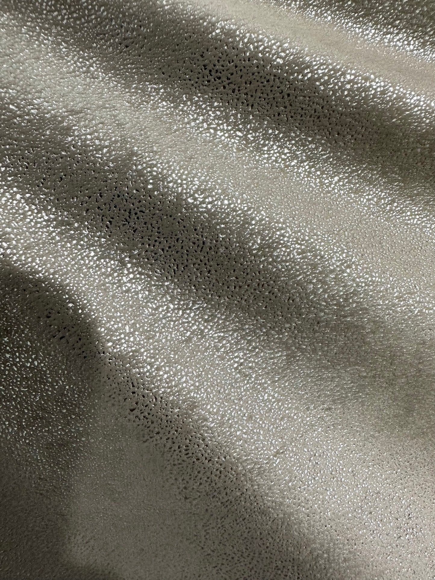 BEIGE SILVER Metallic Upholstery Drapery Velvet Fabric (56 in.) Sold By The Yard