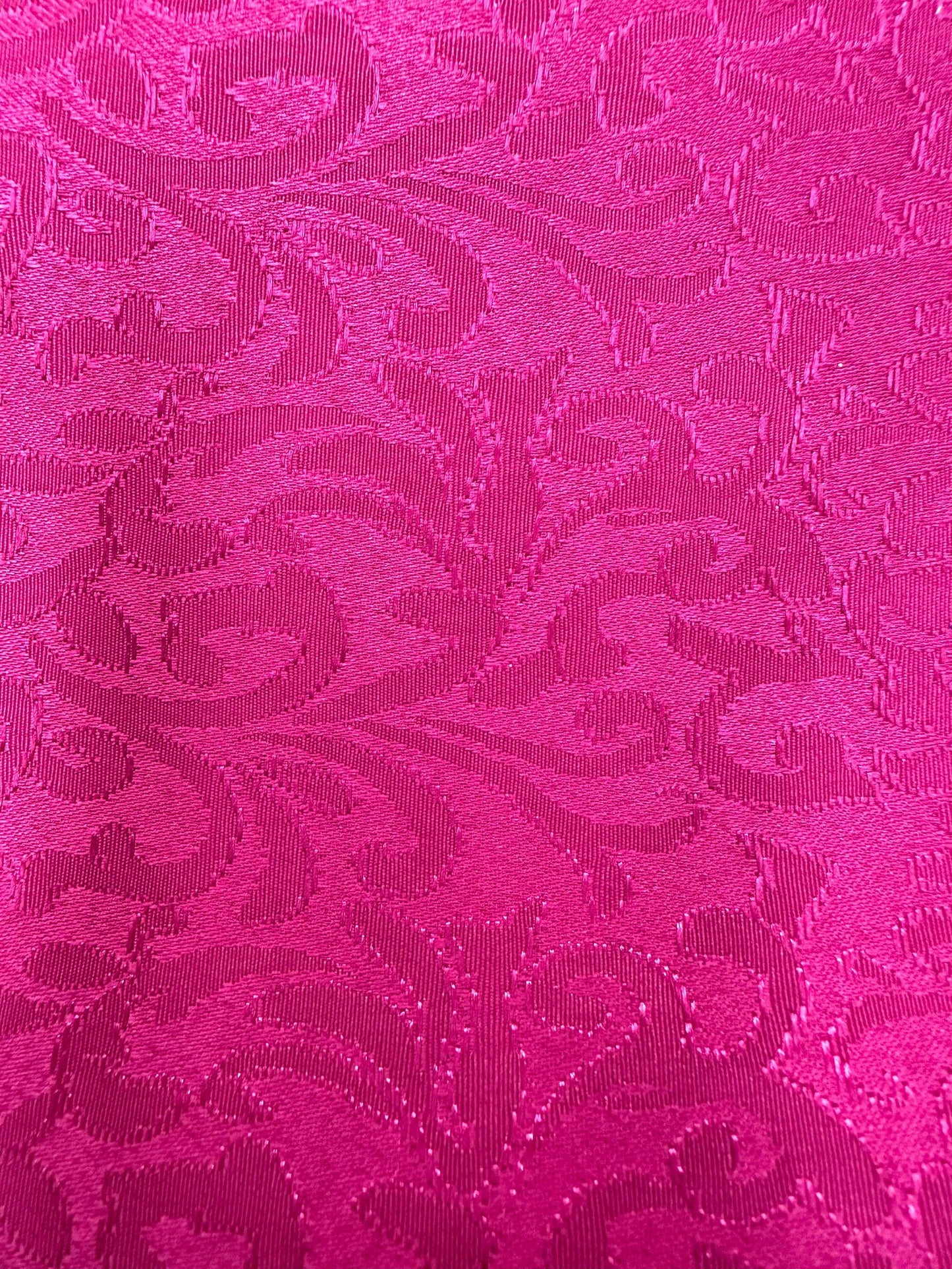 FUCHSIA PINK Floral Brocade Fabric (60 in.) Sold By The Yard