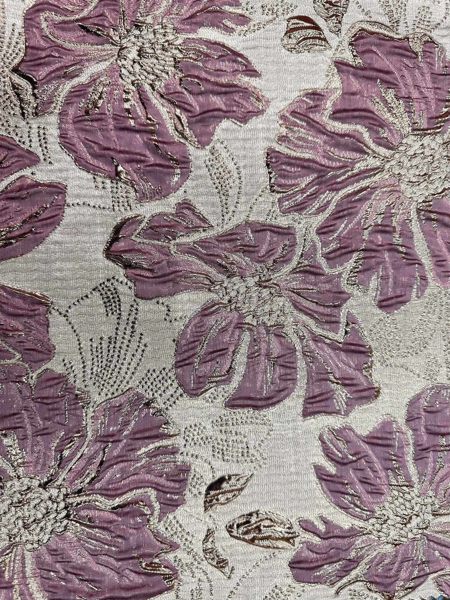 LAVENDER GOLD Floral Brocade Fabric (60 in.) Sold By The Yard