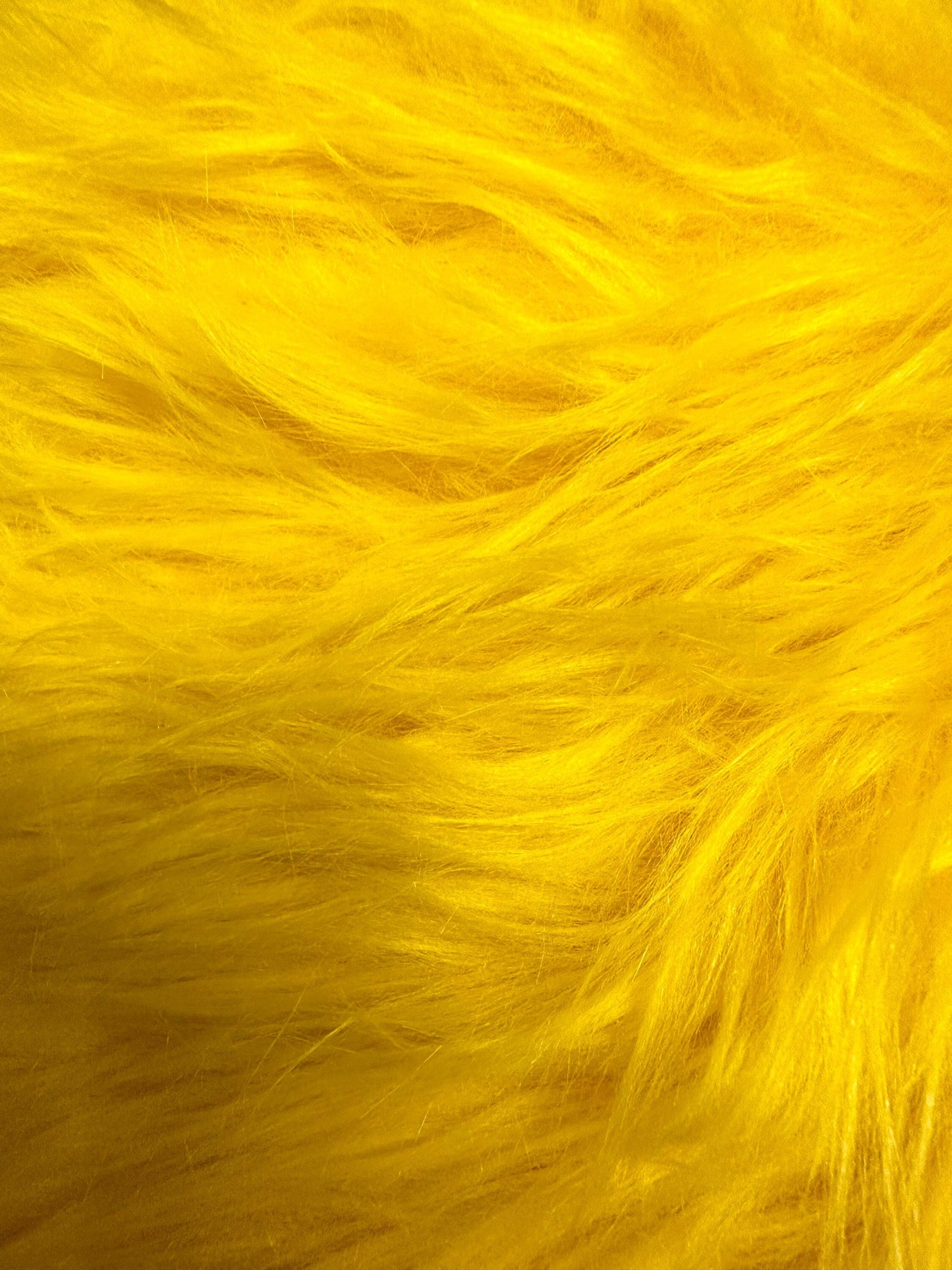 YELLOW Long Hair Faux Fake Fur Fabric (58 in.) Sold By The Yard