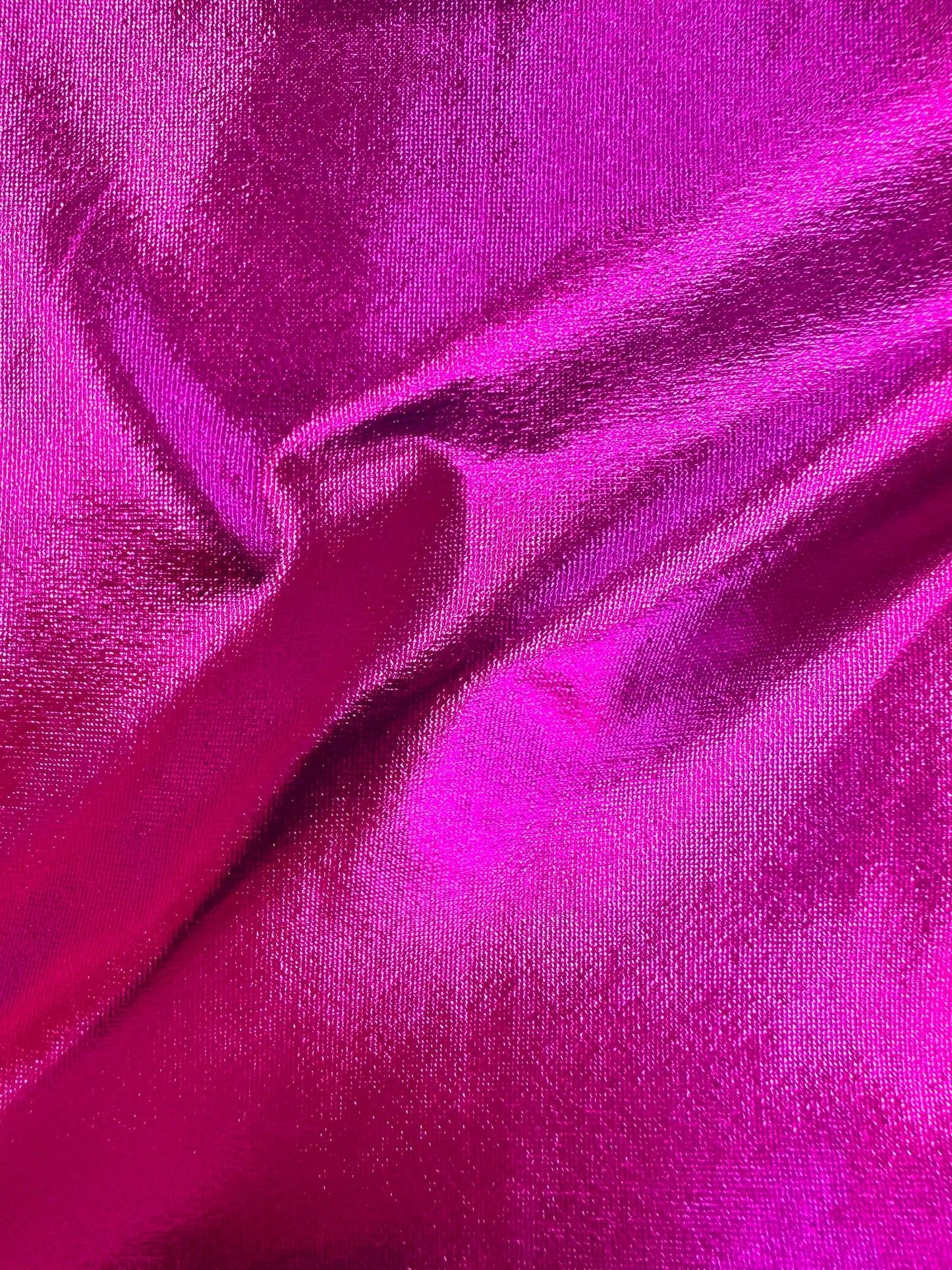 FUCHSIA PINK Metallic Spandex 4 Way Stretch Fabric (58 in.) Sold By The Yard