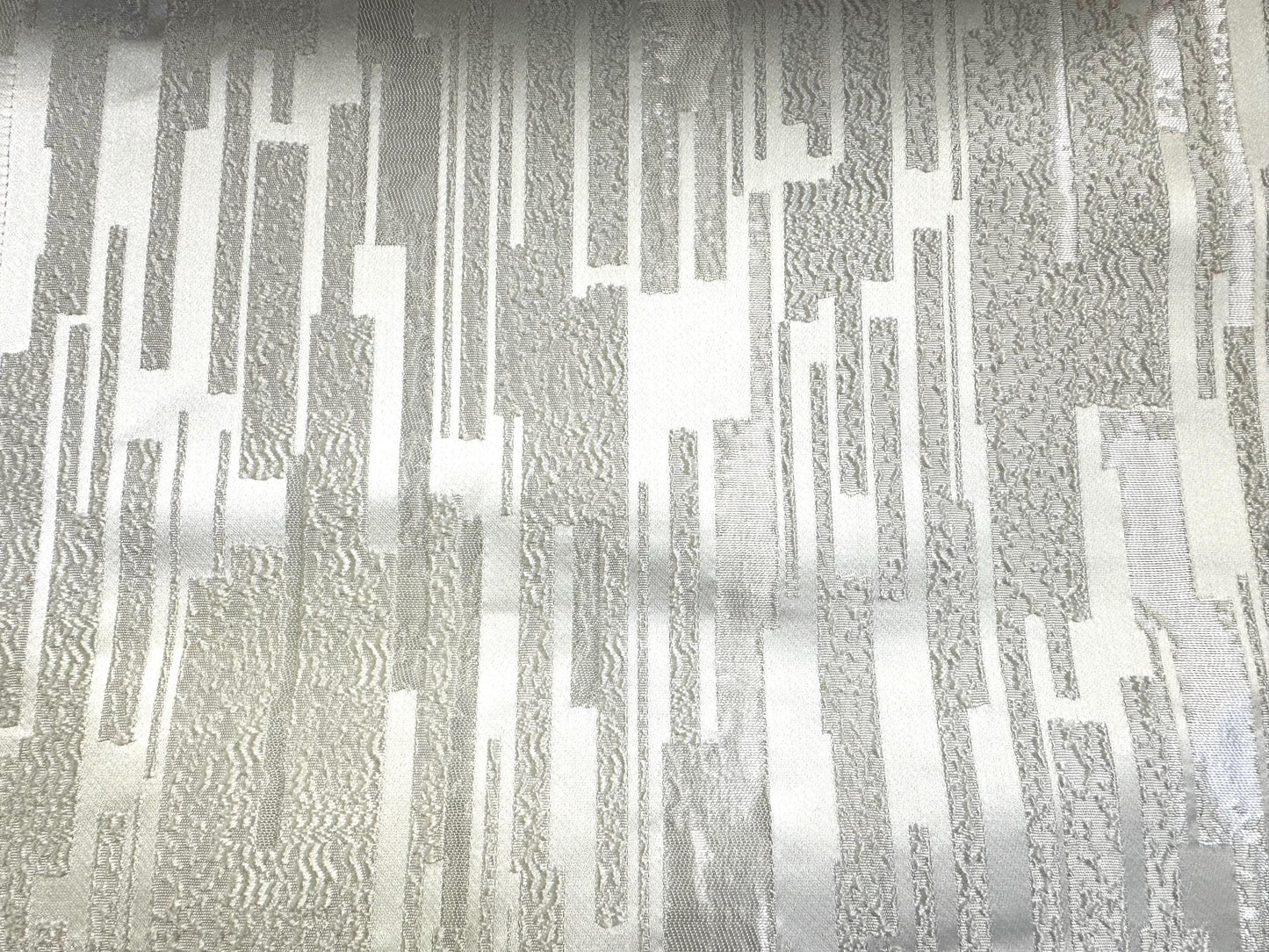 WHITE Brocade Upholstery Drapery Fabric (110 in.) Sold By The Yard