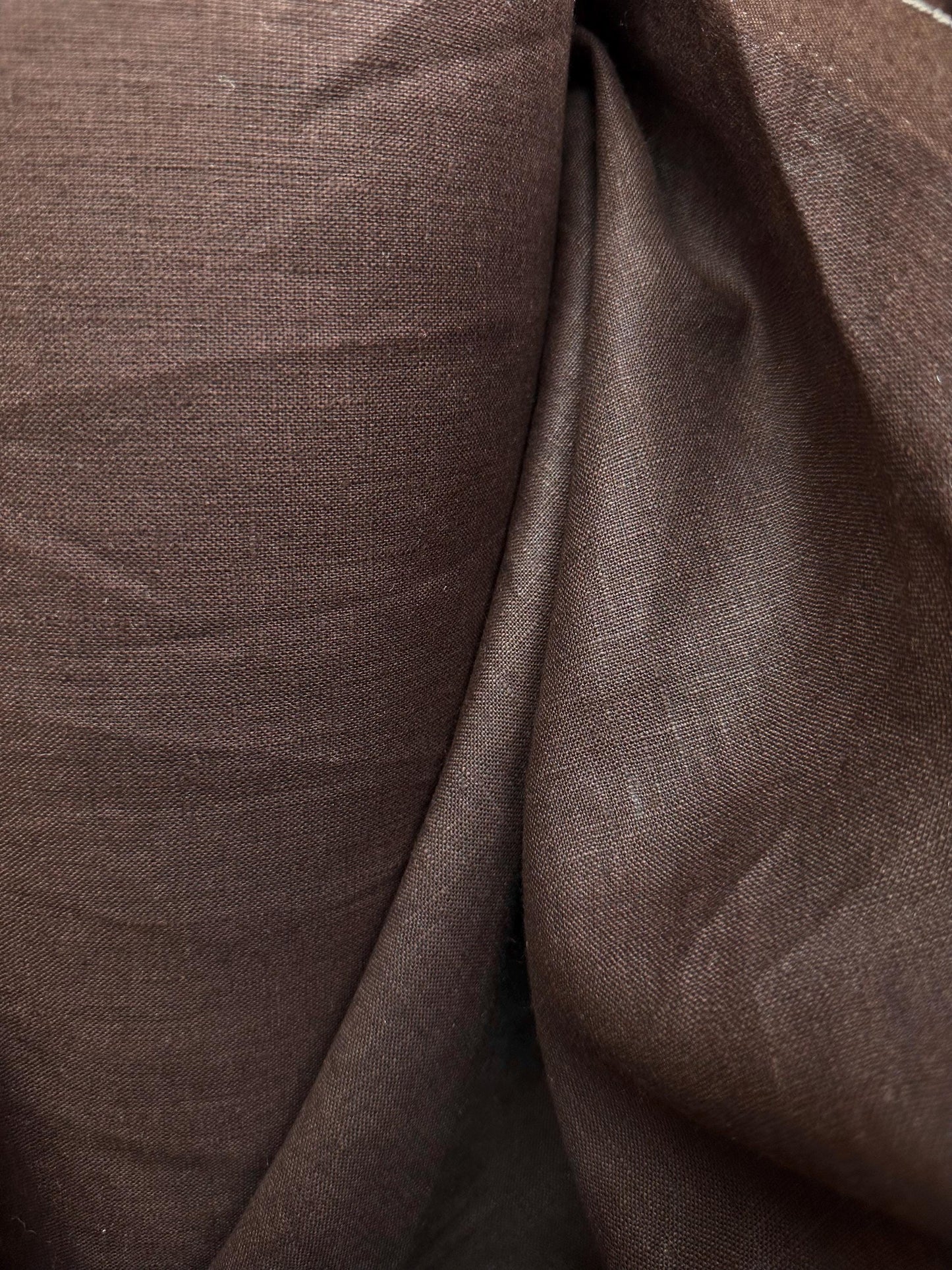 BROWN 100% Linen Fabric (56 in.) Sold By The Yard