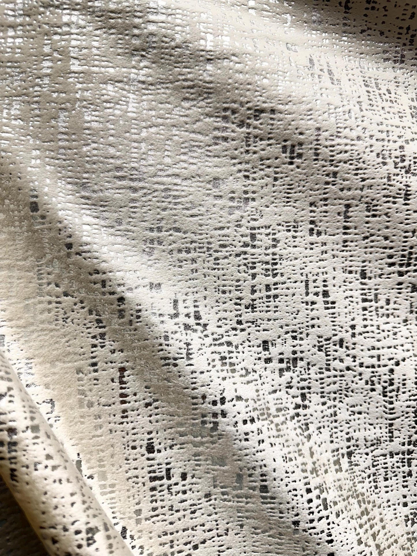 IVORY SILVER Metallic Upholstery Drapery Velvet Fabric (56 in.) Sold By The Yard