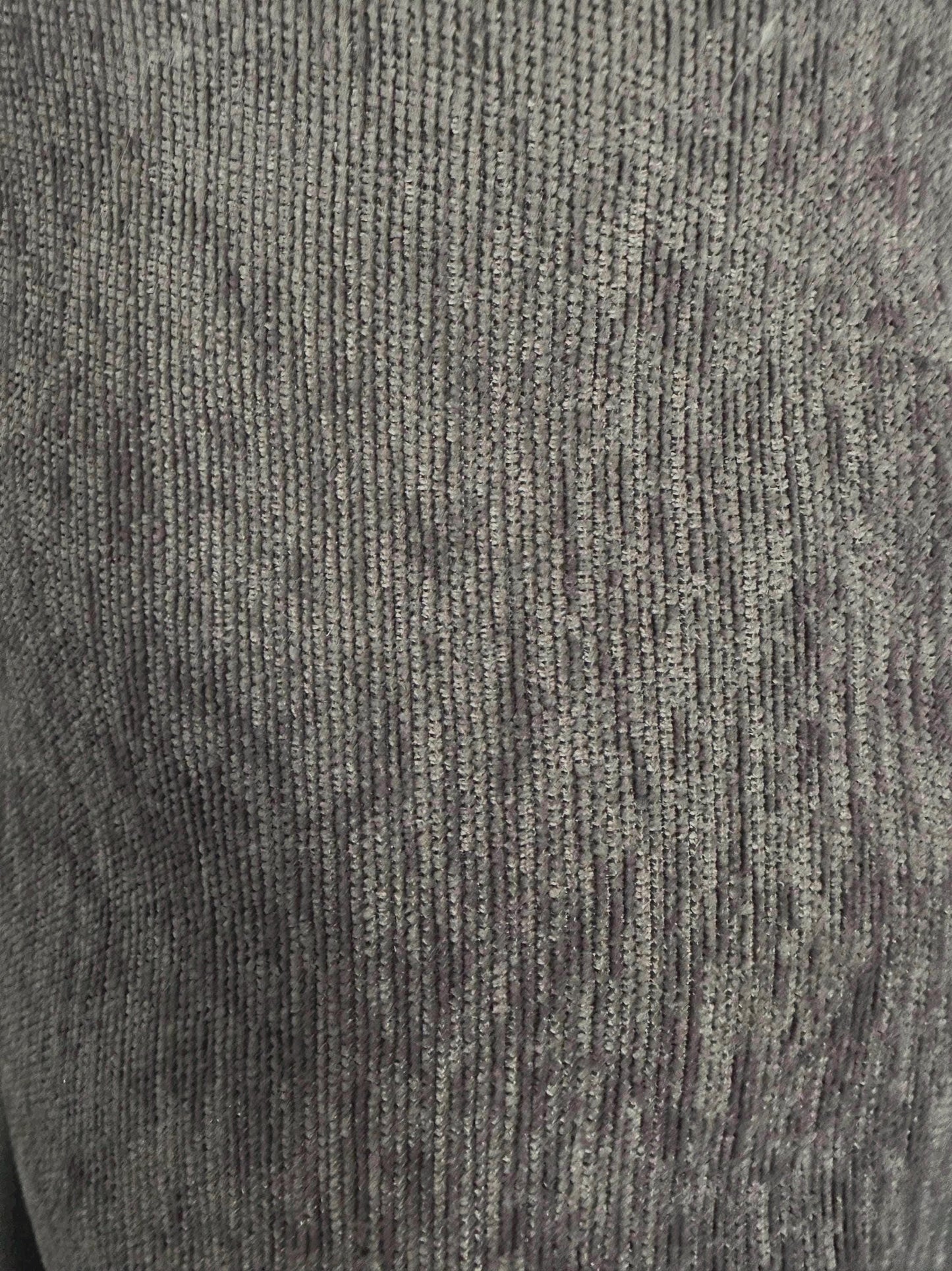 DARK GRAY Solid Chenille Velvet Upholstery Drapery Fabric (58 in.) Sold By The Yard