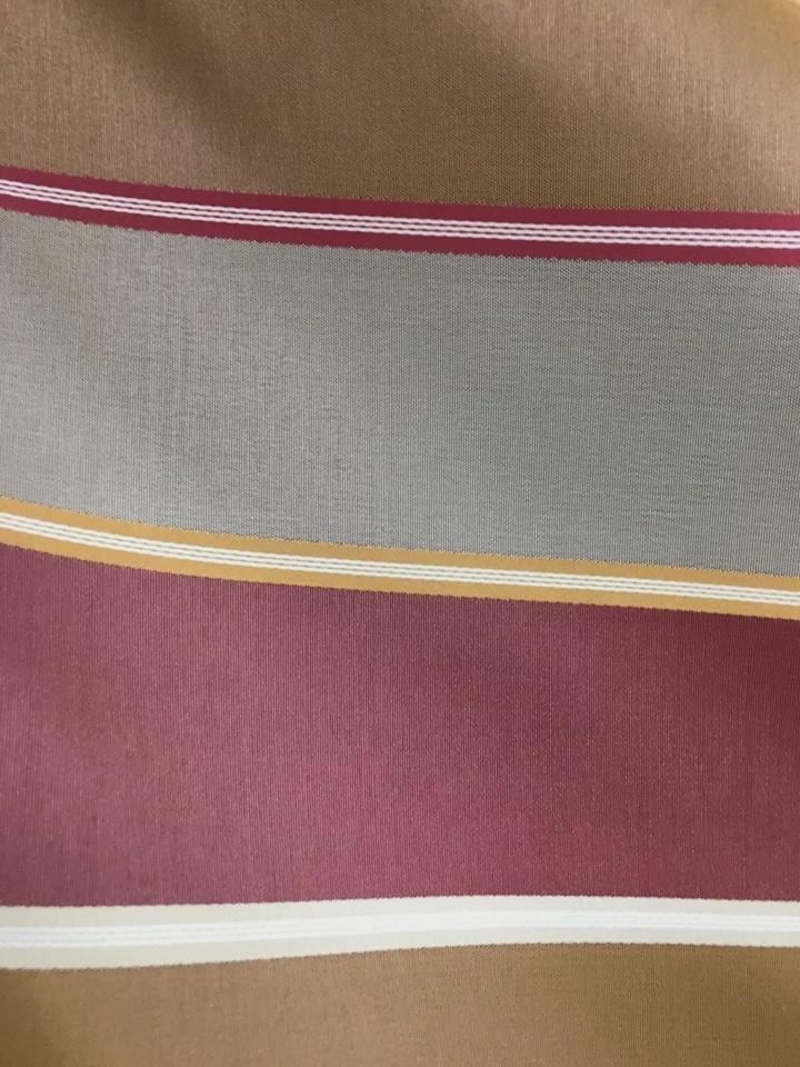 Burgundy Multicolor Striped Taffeta Brocade Upholstery Drapery Fabric (54 in.) Sold By The Yard