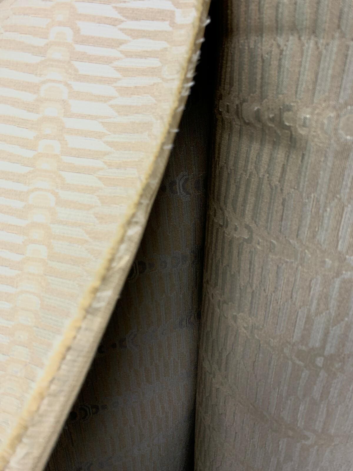 GRAY BEIGE Multicolor Geometric Brocade Upholstery Fabric (54 in.) Sold By The Yard