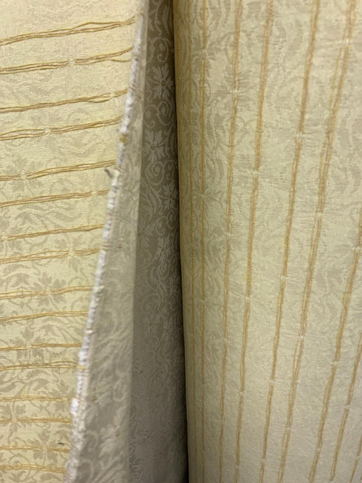 IVORY BEIGE Floral Brocade Upholstery Fabric (54 in.) Sold By The Yard