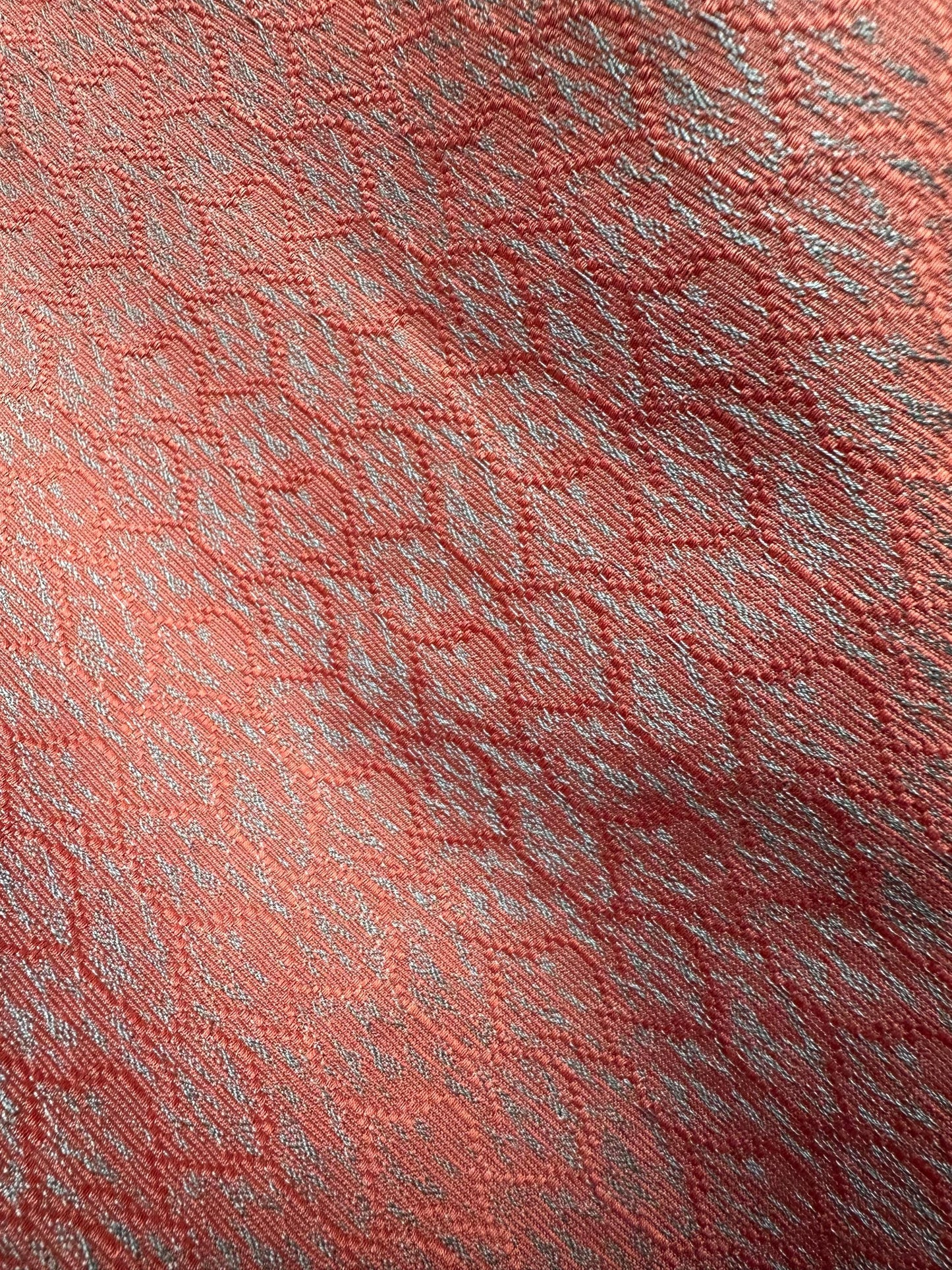 CORAL TEAL Brocade Upholstery Drapery Fabric (54 in.) Sold By The Yard