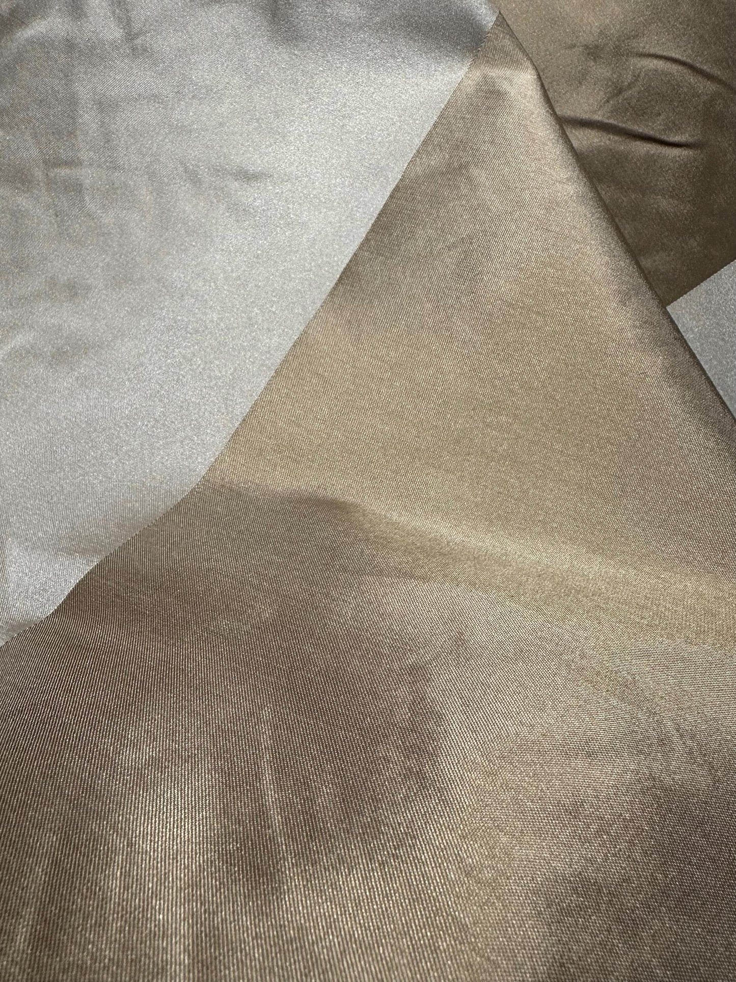 IVORY GOLD Striped Taffeta Brocade Drapery Fabric (54 in.) Sold By The Yard