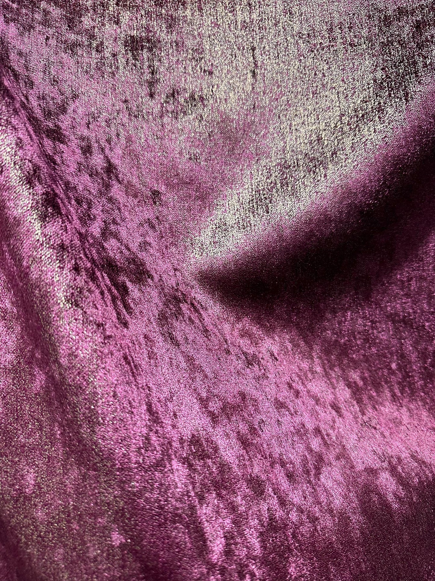 PLUM PURPLE GOLD Chenille Upholstery Fabric (54 in.) Sold By The Yard