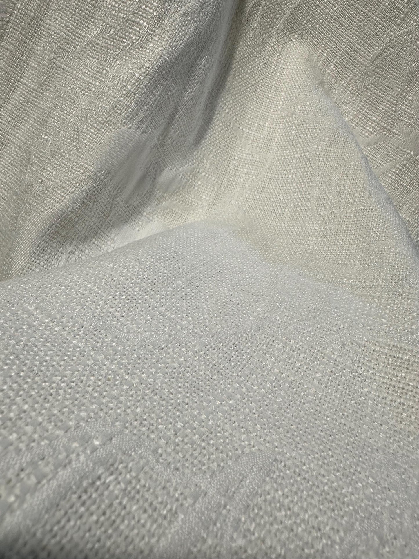 MILK WHITE Floral Brocade Upholstery Drapery Fabric (54 in.) Sold By The Yard