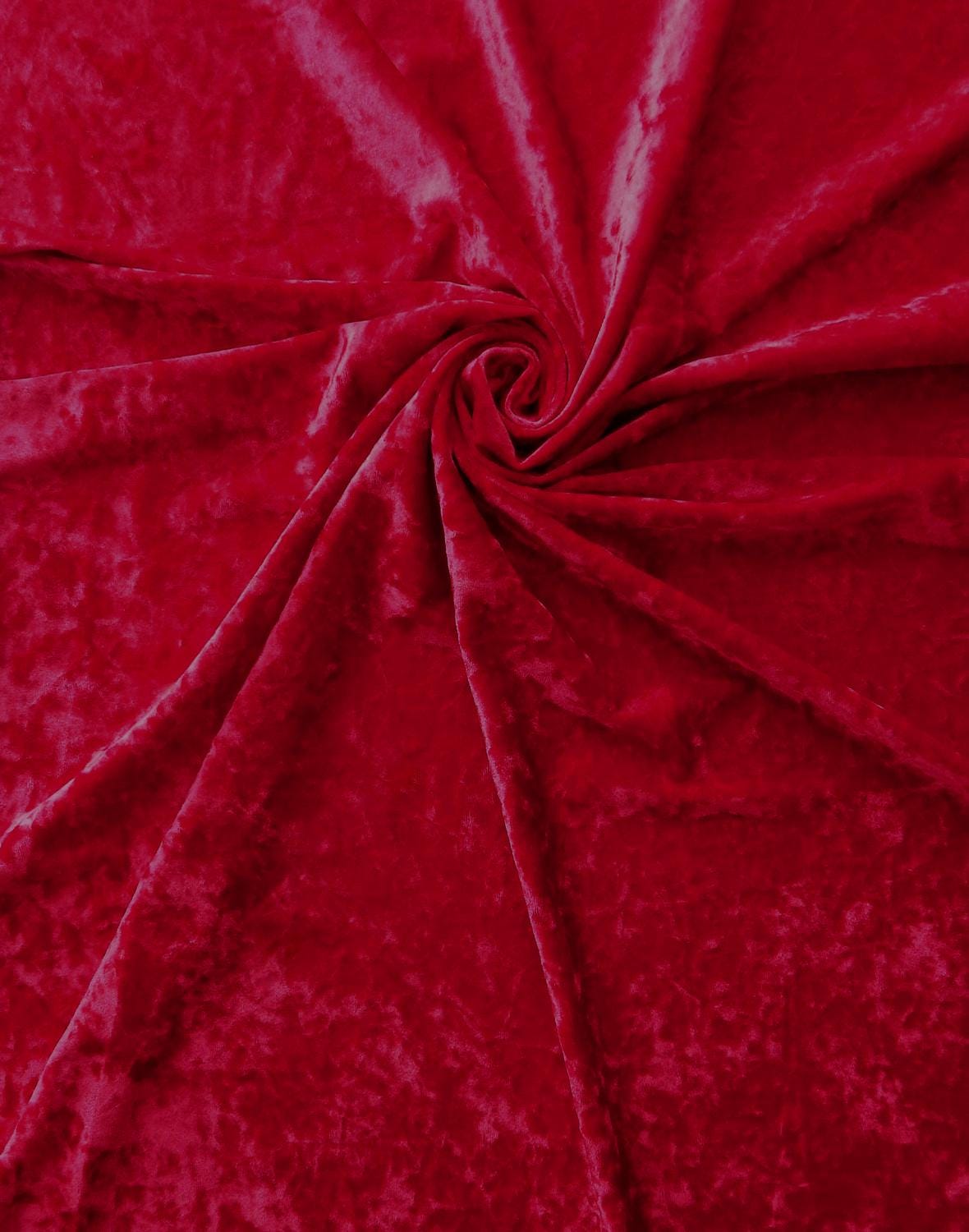 RED Ice Crushed Stretch Velvet Fabric (58 in.) Sold By The Yard