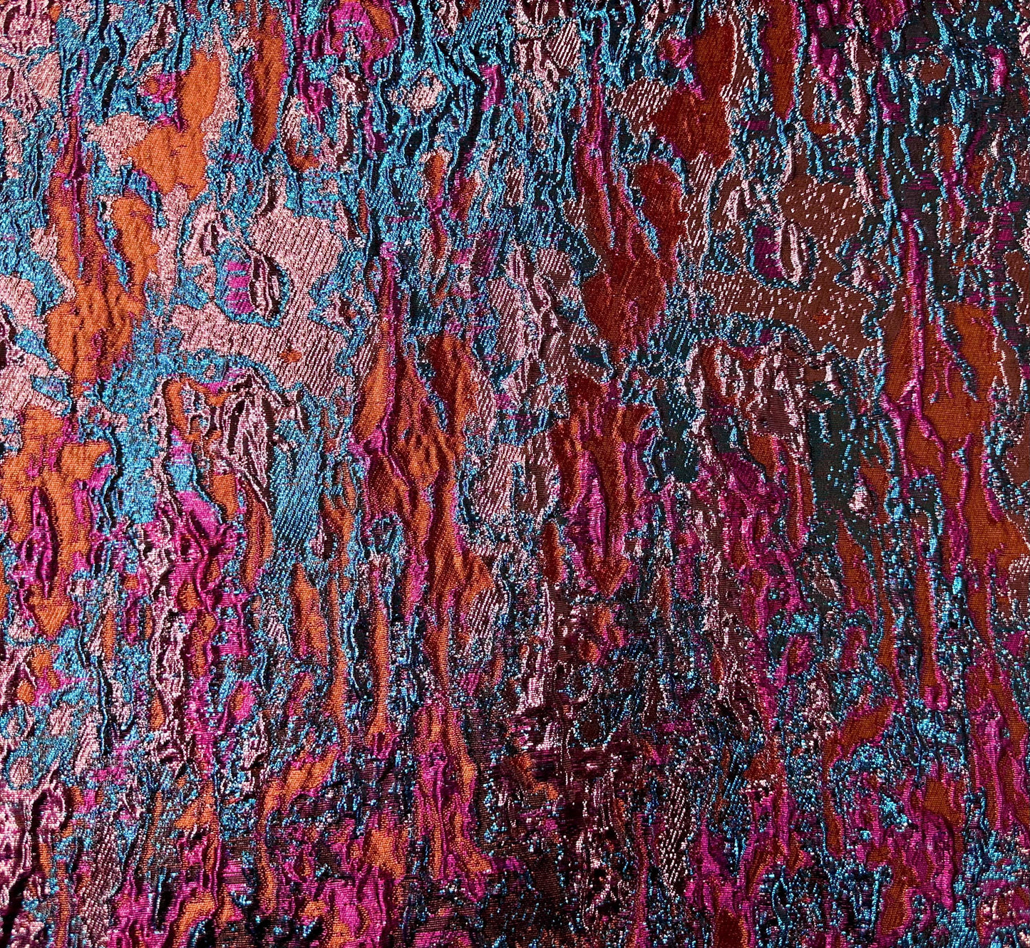 BLUE PINK Multicolor Metallic Brocade Fabric (60 in.) Sold By The Yard