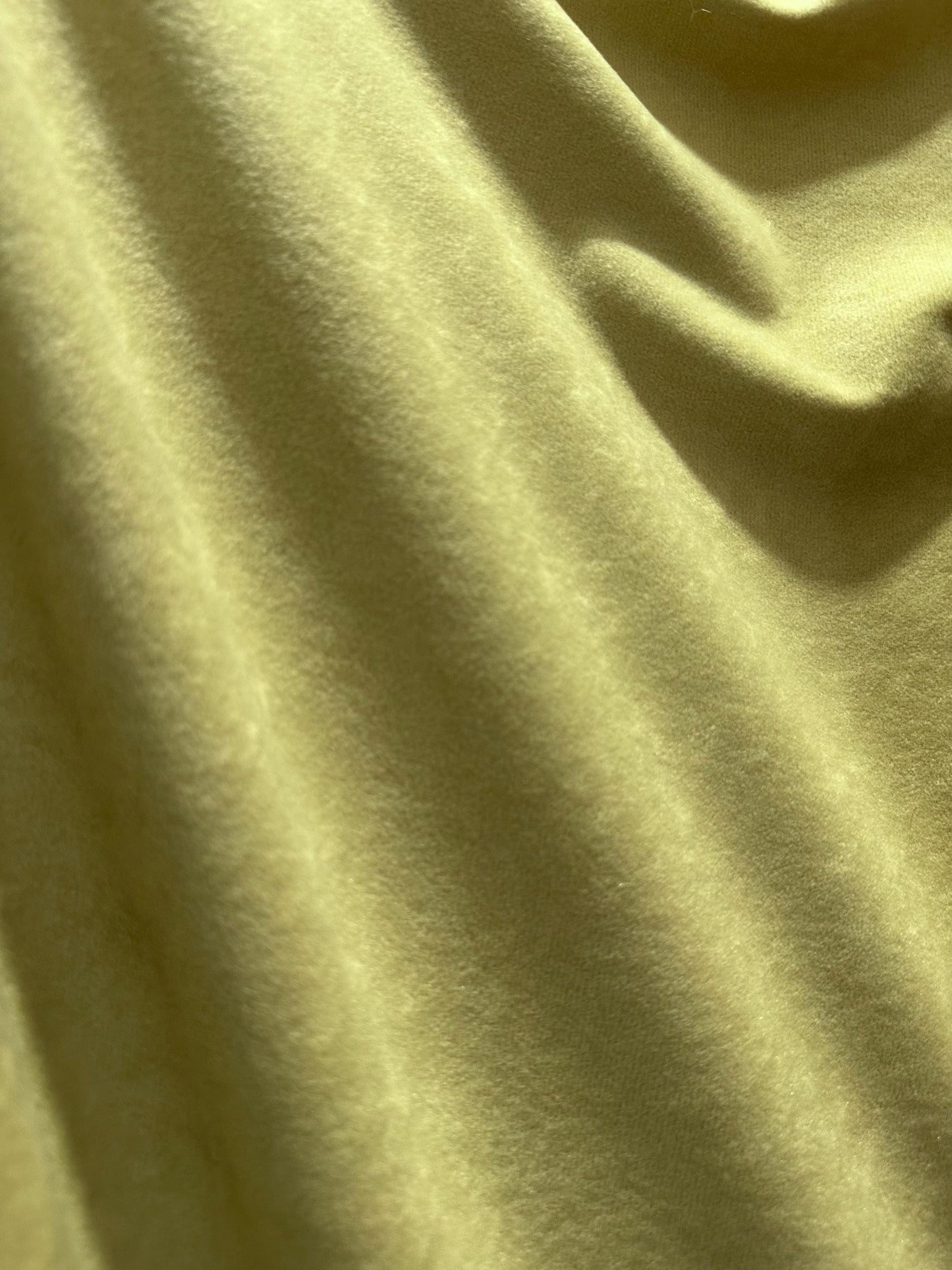 PALE YELLOW Matte Stretch Velvet Fabric (58 in.) Sold By The Yard