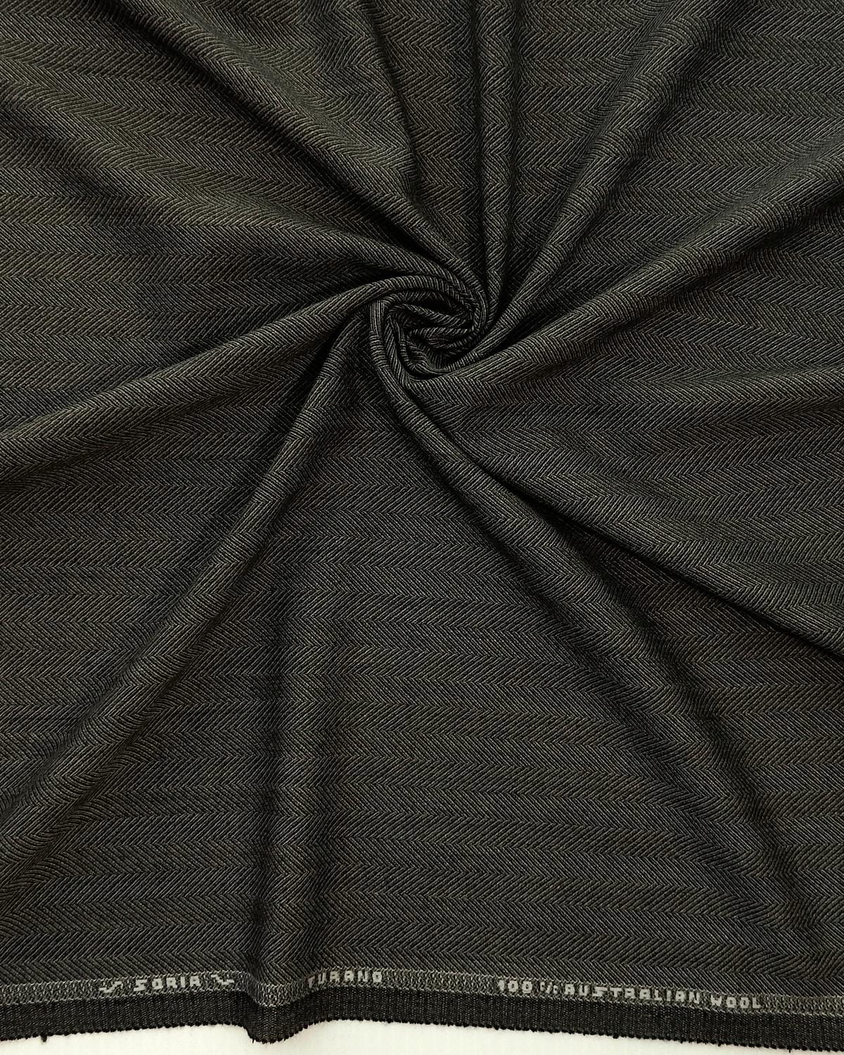 CHARCOAL GRAY 100% Australian Worsted Wool Super 100s Suiting Fabric (60 in.) Sold By The Yard