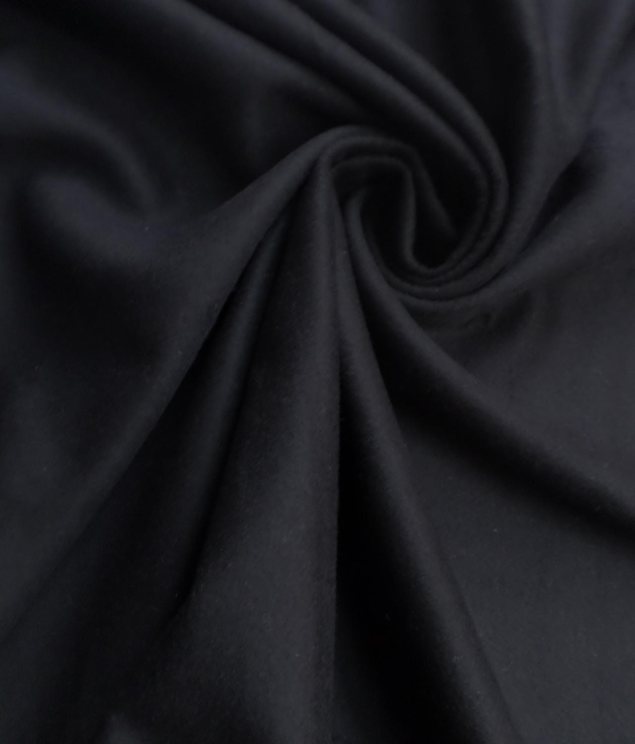 BLACK Wool Viscose Blend Brisbane Mid Weight Fabric (60 in.) Sold By The Yard