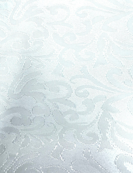 WHITE Floral Brocade Fabric (60 in.) Sold By The Yard