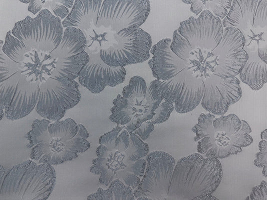 GRAY Floral Brocade Fabric (60 in.) Sold By The Yard