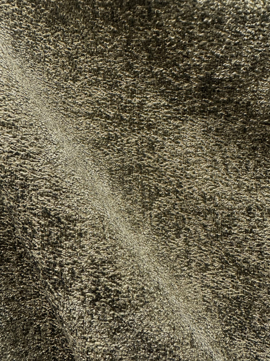 DARK OLIVE Chenille Velvet Upholstery Drapery Fabric (56 in.) Sold By The Yard