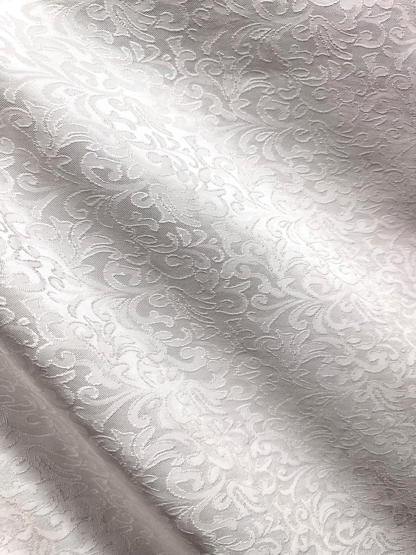 IVORY Floral Brocade Fabric (60 in.) Sold By The Yard