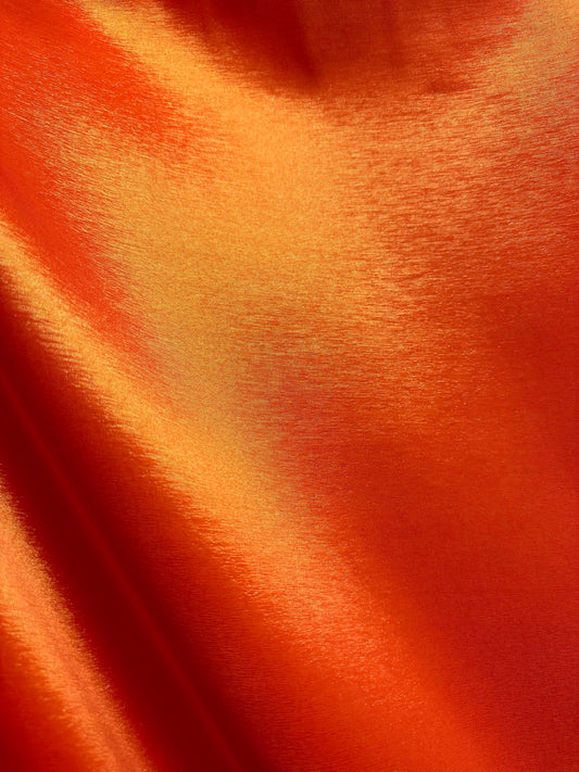BRIGHT ORANGE Solid Polyester Taffeta Fabric (60 in.) Sold By The Yard