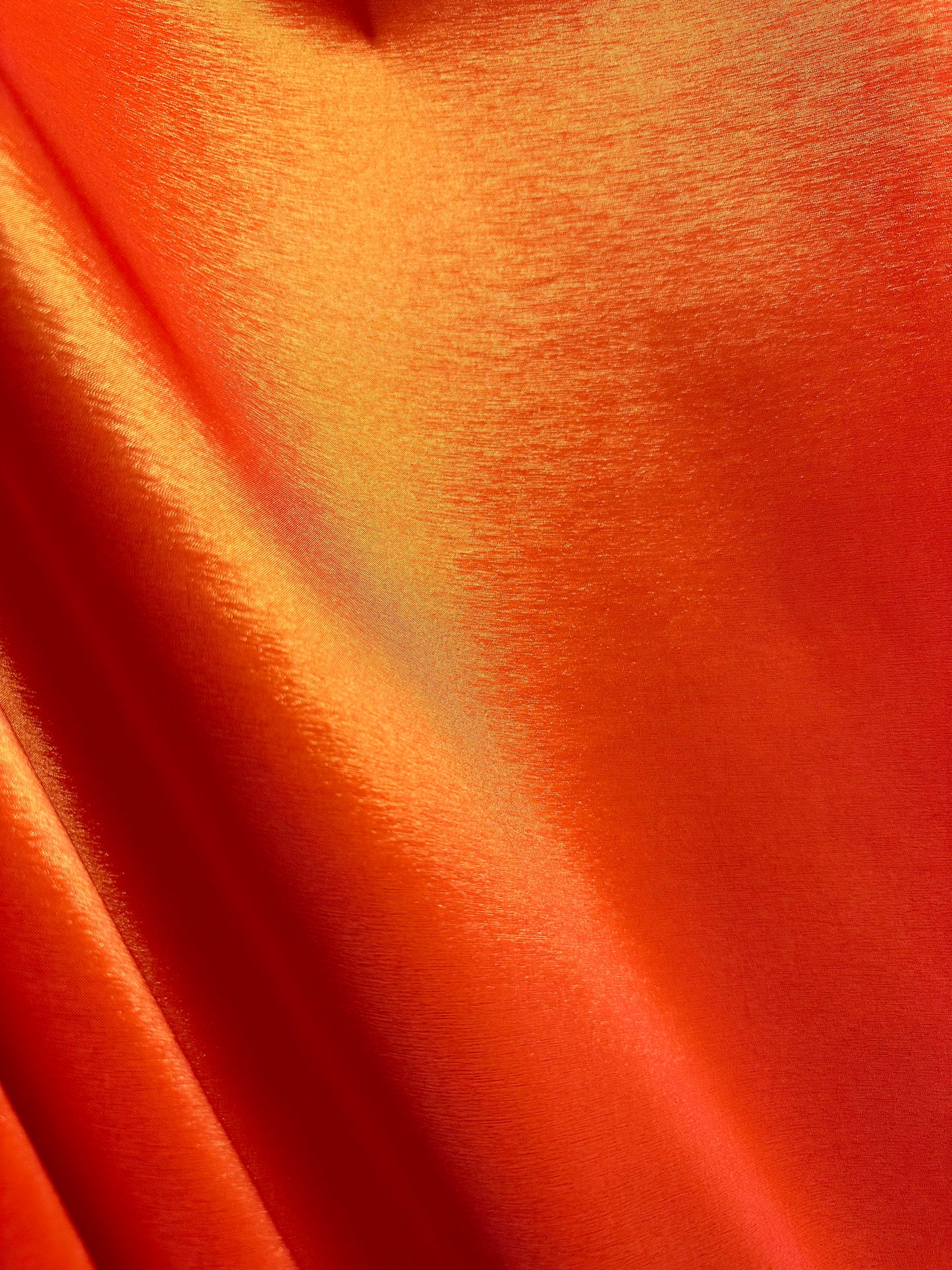 BRIGHT ORANGE Solid Polyester Taffeta Fabric (60 in.) Sold By The Yard